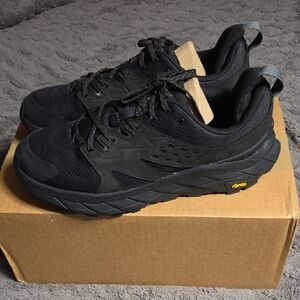 HOKA Vibram Men's Black and Gray Athletic Shoes